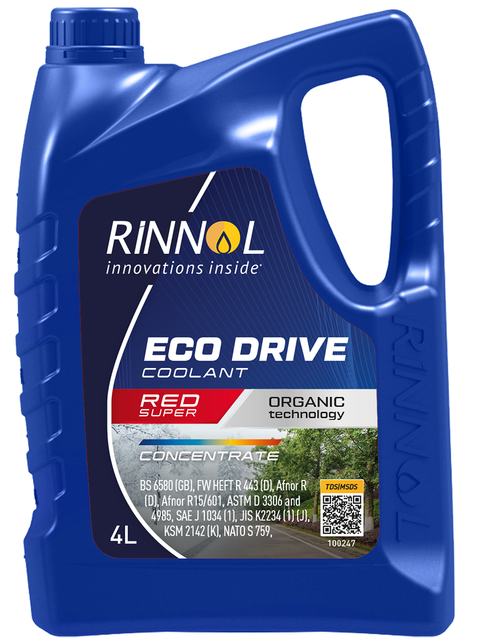 Cooling liquid RINNOL ECO DRIVE COOLANT RED SUPER (e 4L)