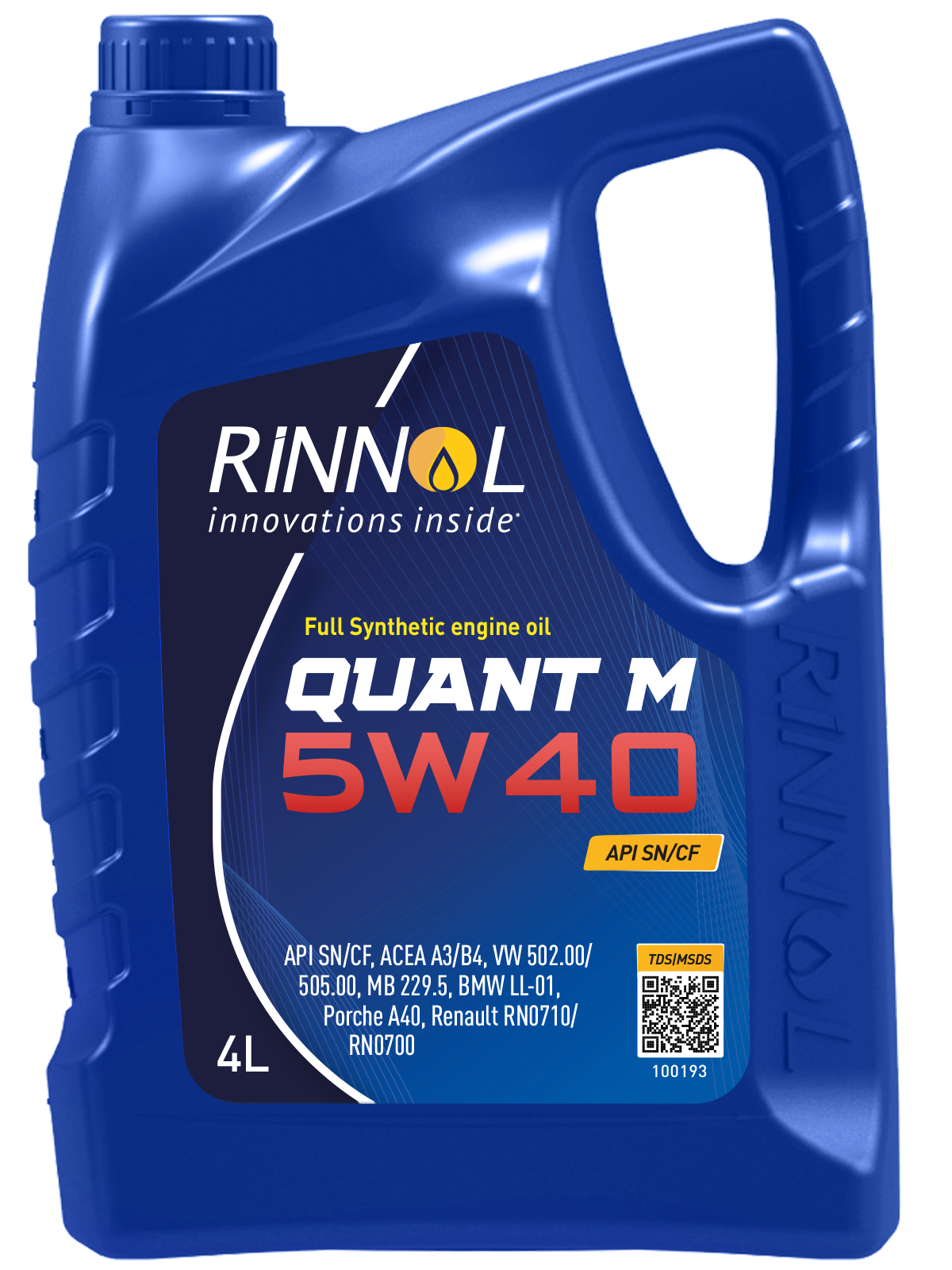 Масло моторное синт. RINNOL QUANT M 5W-40 (e4L)